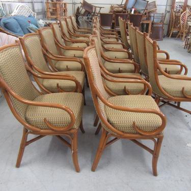 20 Upholstered Bamboo Arm Chairs