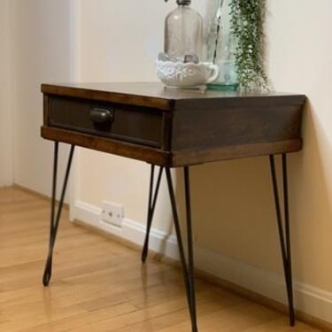 Vintage End Table, Re-purposed Antique, Nightstand