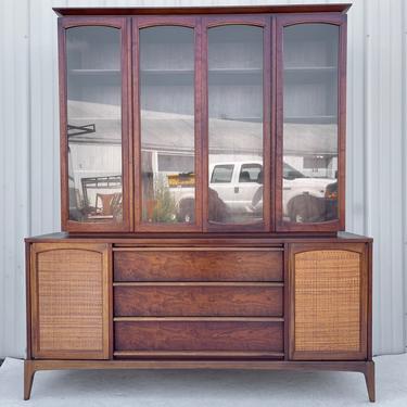 Mid-Century Modern Sideboard With China Cabinet by Lane 