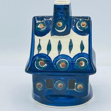 BOLESLAWIEC Ceramic Pottery House Tealight Candle Luminary Votive Holder POLAND 