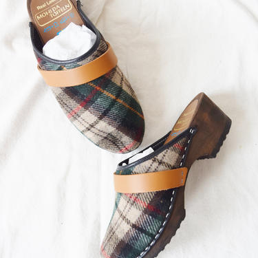 Classic Swedish Clogs in Fall Plaid by Moheda Toffeln | US 6.5 (EU 37, UK 4.5) 