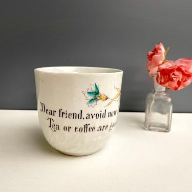 Tea-totaler vintage mug - Victorian novelty cup 