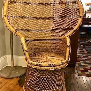 Classic 1960’s Wicker Peacock Chair