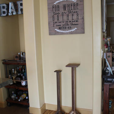 Large Rustic Speaker Stands, Solid Wood - Farmhouse furniture / rustic furniture / Made to order / Custom / Unique 