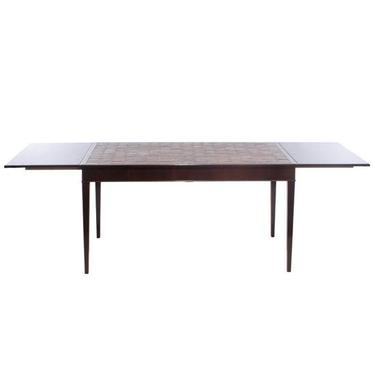 Rosewood and Tile Dining Table