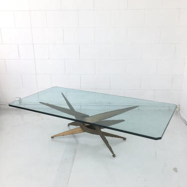 1970s Brutalist Torch Cut Coffee Table 