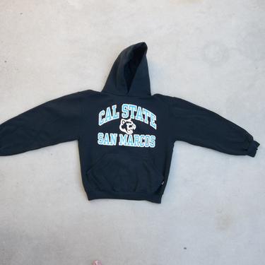 Vintage Sweatshirt CSUSM California State University San Marcos 1990s Small Distressed Preppy Grunge Unisex Casual Athletic Street Pullover 