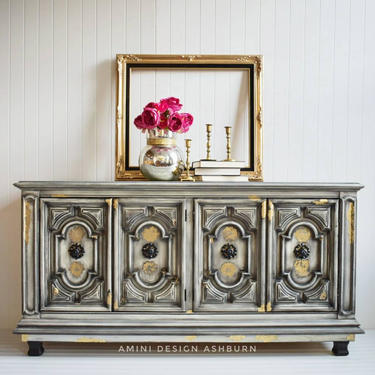 SOLD - Elegant Buffet Glam Style Dining Room Media Console 