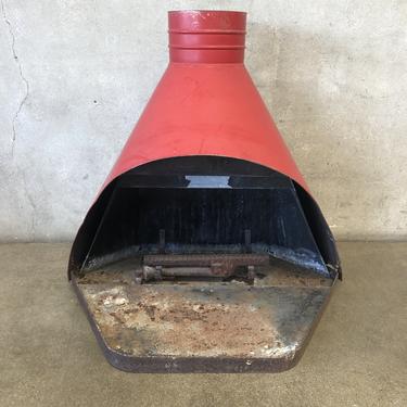 Vintage Mid Century Red Majestic Fireplace