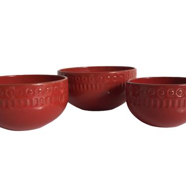 Set of 3 Swedish Modern Bowls by Upsala Ekeby designed by Mari Simmulson 1960s