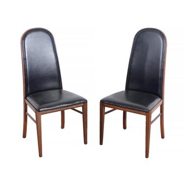 Milo Baughman Walnut Dining Chairs Set of 4 Dillingham Mid Century Modern 