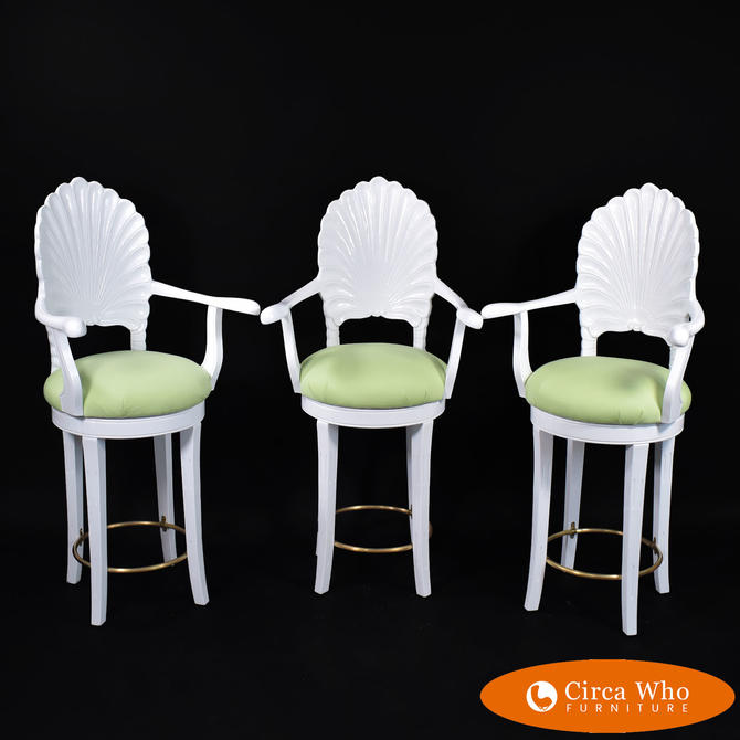 Set Of 3 Grotto Style Bar Stools From, Grotto Bar Stools