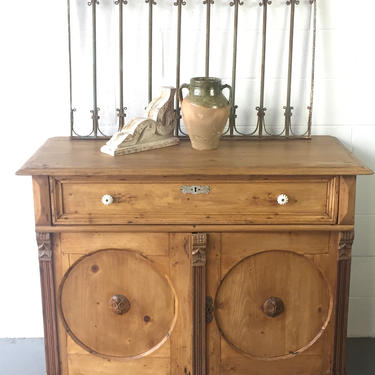 Antique European Waxed Pine Server, chest, buffet, cabinet.  Free Springfield VA pick up/Shipping Optional-Extra 