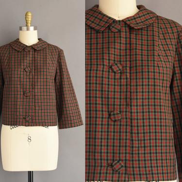 1960s vintage dress | Pendleton Plaid Jacket | Medium Large | 60s dress 