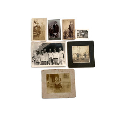 Groups of Men- Lot of 7 Cabinet Cards, CDV Photos and Others 