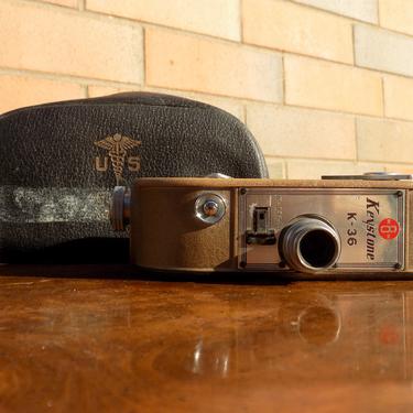 Vintage 8mm Keystone K-36 Video Camera & Case