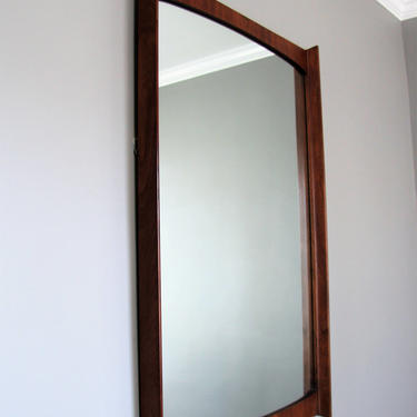 Mid Century Modern Maple Wall Mirror 