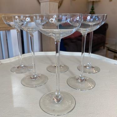 Slim Stemmed Mini Champagne / Liqueur Glasses - Set of 6 