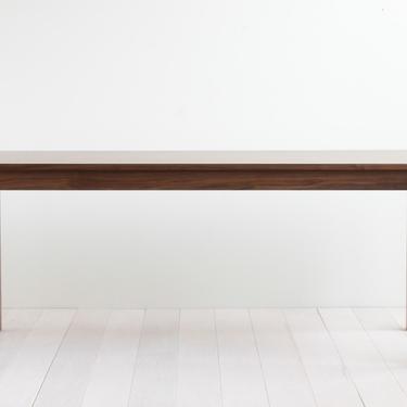 Solid Wood Parsons Dining Table - Solid Top or Extension w/Leaves 