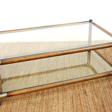 Drexel Heritage Co. | Halsey Glass and Wood Cocktail Table