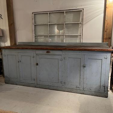 Vintage Blue/Gray Factory Cabinet