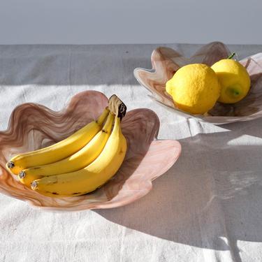 Vintage Faint Pink Hand Blown Scalloped Glass Bowl Set | Bowl Pair | Designer bowls, home decor, Swirl bowl, Fruit Bowl 