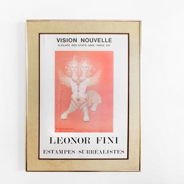 Leonor Fini Exhibition Poster Surrealist French Surrealism Vintage Art 