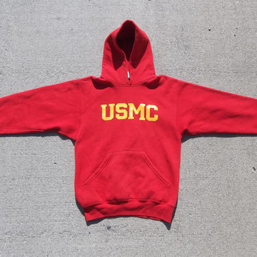 Vintage Sweatshirt 1990s 90s USMC United States Marine Corps Medium Hipster Skater Clueless Preppy Grunge College 