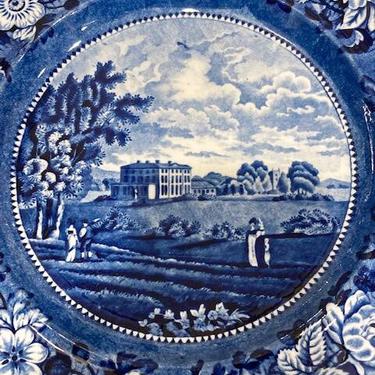 RARE Vintage Andrew Stevenson Rose Border Series  Dinner Plate Culford Hall c1809 - 1859 Culford Hall Suffolk 10&quot; Plate by LeChalet