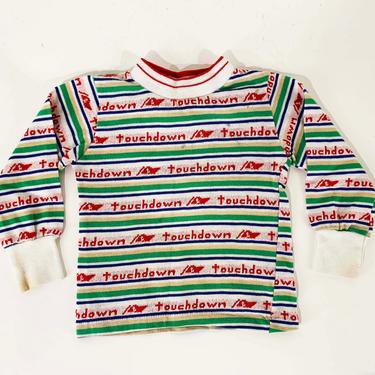 Vintage Pacemaker Togs Baby Boy Shirt White Long Sleeve 1980s USA Football Ringer Tee Kids Toddler Childrens Shirt 