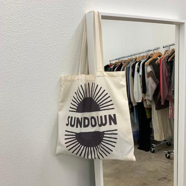 sundown vintage reusable tote bag 