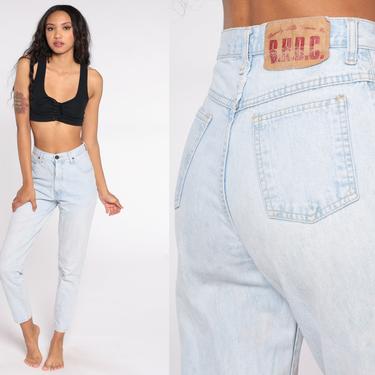 Acid Wash Jeans 90s Mom Jeans Denim High Waist Jeans 80s Tapered High Waisted Denim 1980s 1990s Grunge Pants Vintage Small S 4 26 