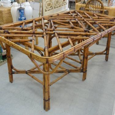 Island Style Bamboo Chippendale Dining Table