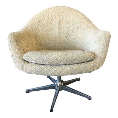 Mid-Century Danish Modern Overman Chrome Swivel Pod Chair #2 