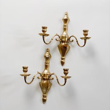 Brass Sconce Candle Holders