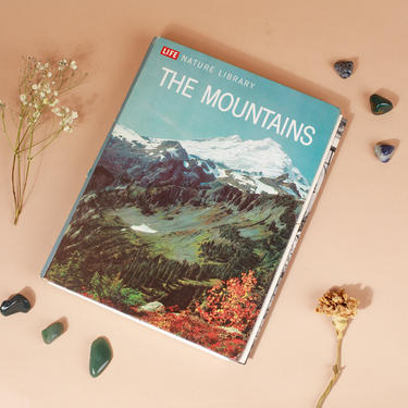 Vintage Reclaimed Repurposed Handbound Book Watercolor Sketchbook - The Mountains Life Nature Library 
