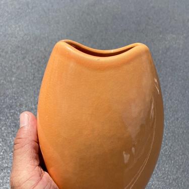 Orange Scheurich Fish Mouth Vase 