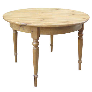 Antique Swedish Round Pine Table - At the Boston Design Center
