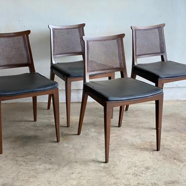 Dunbar by Edward Wormley Cane Back Chairs  Set of 4