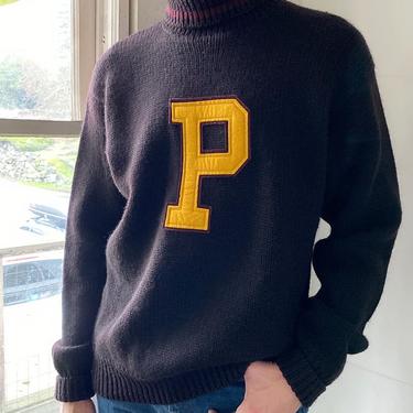 90s Polo P Varsity Sweater