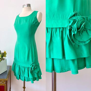 Saba Jrs California Vintage Green Sleeveless Dress 