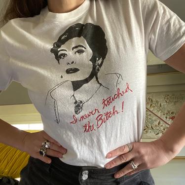 80s MOMMIE DEAREST Joan Crawford vintage novelty t shirt M / vintage 1980s graphic movie tee shirt L 