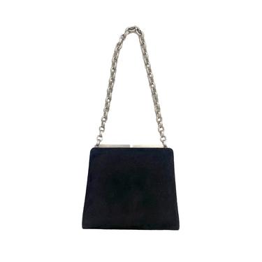 Bottega Veneta Black Suede Mini Chain Bag