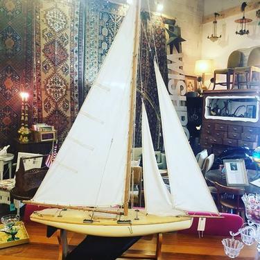                   Antique Sail Boat Model. $650