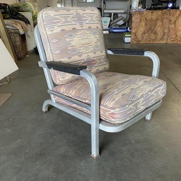 Art Deco Machine Age Aluminum Tublar Lounge Chair 