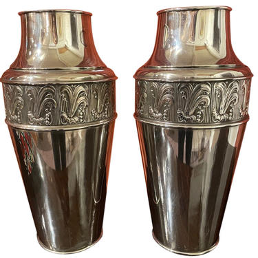 Art Nouveau Silver Pair of Urns