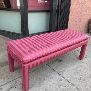 Pleasantly Pink | Gifts Pink Fully Upholstered 1980s Bench