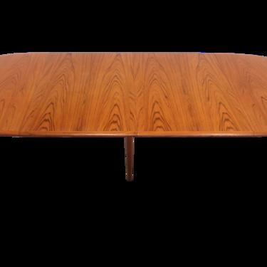 Versatile Scandinavian Modern Dining Table w/Two Leaves by Povl Dineson