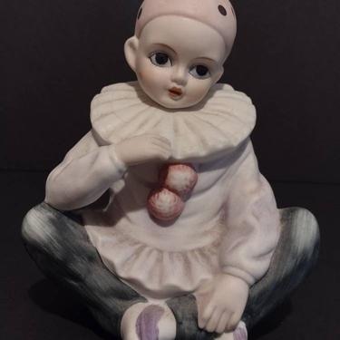 Vintage Seymour Mann Harlequin Pierrot Doll Clown Figurine Music Box Made in Japan 6