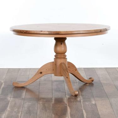 Country Farmhouse Turned Tripod Pedestal Dining Table 